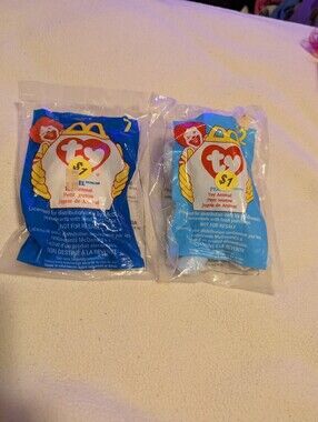 Vintage 1998 McDonald's Ty Teenie Beanie Babies Set (2)